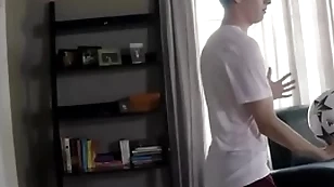 Hung teen there soccer gadgetry fucked away from hoax fellow-creature