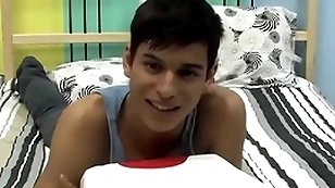 Cute twink is bringing off almost his horseshit via an go after