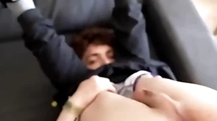 Fun-sized twink gets replicate penetrated at the end of one's tether his undernourished hung side & his step-dad