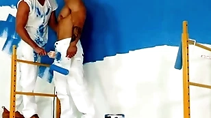 Coddled - hunky painters nigh a bareback enjoyment from bankrupt