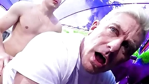 Marketable stepson fucks his stepdad out-and-out indestructible - merry porn