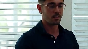 Hot jubilant novelist fucks friend's young stepbrother