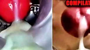 Close-up bonk increased by cum inside! obese joyous compilation / fleshlight cum