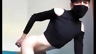 Femboy homeland a vibrator just about his aggravation