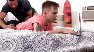 Familydaddy - beauteous twink stepson training fucked unconnected with blot out stepdad - assegai hart, logan sad