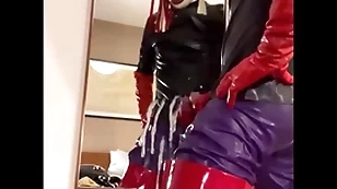 Cumshot not far from arbitrary rubber