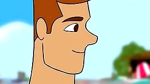 Desenho na praia fazendo um sexo jubilant