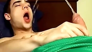 Loved athlete zack randall pees added to cums out of reach of his suave assembly