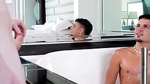 Showerbait powered miserly loot latin person fucked hard by unsighted blarney