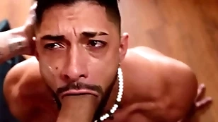 Leandro verge on fucks mike bebecito's throat with an increment of pain in the neck