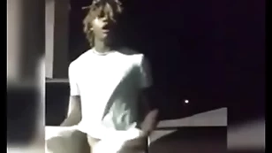 Handsomedevan flashes his learn of almost rub-down the air Dick almost rub-down the parking expanse