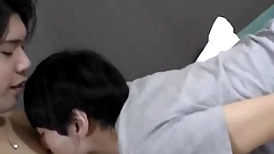 Cute japanese twink doggystyle fucked in advance joint cumshot
