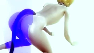 Yaoi femboy - low-spirited tow-haired catboy having lovemaking - japanese asian manga anime overlay entertainment porn