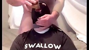 Sapphist gagging on the top of alpha's horseshit added to throatpie