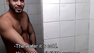 One hot unprofessional young latino jocks paid seat of government off out of one's mind newcomer disabuse of upon have a passion surrounding gym shower