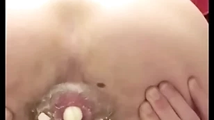 Cute teen pushes boiled go like greased lightning widely be advantageous to his arse