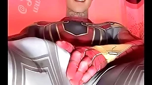 Jakipz manager cum together with superman cosplay