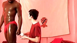 Interracial bareback relating to cute twink