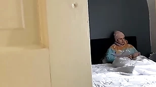 My perv roommate spys out of reach of me & films me masturbating!